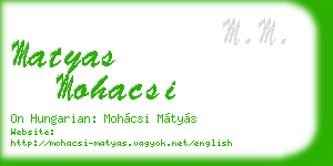 matyas mohacsi business card